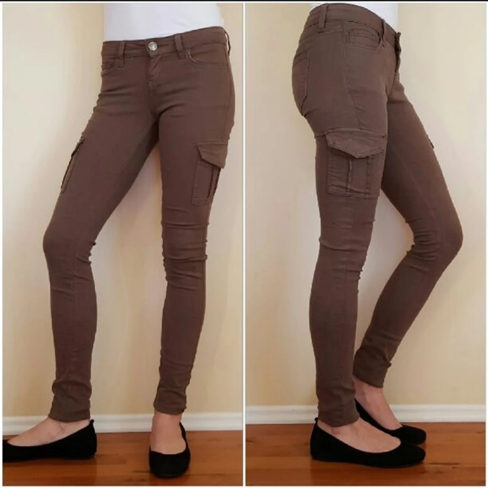 Olive Green Skinny Cargo Pants size 0